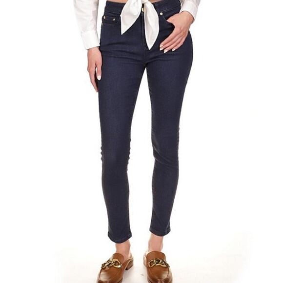 Michael Kors Straight Skinny Leg Denim Jeans dark rinse wash - 2 - Picture 1 of 11